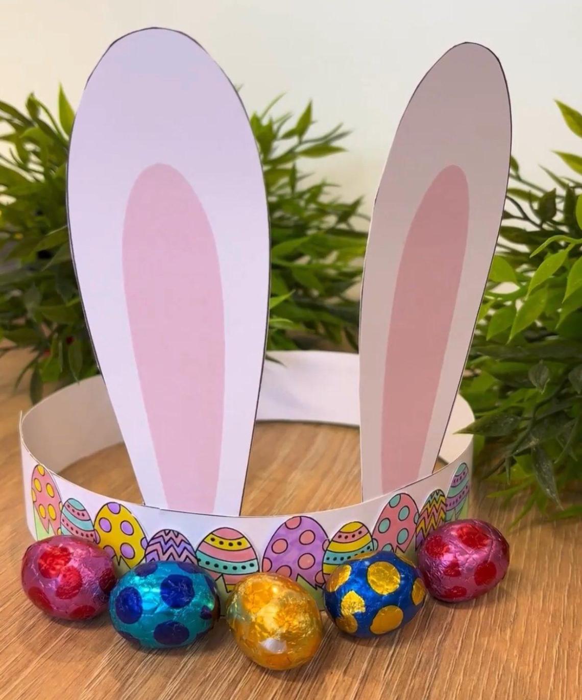 couronne de pâques enfant et bébé