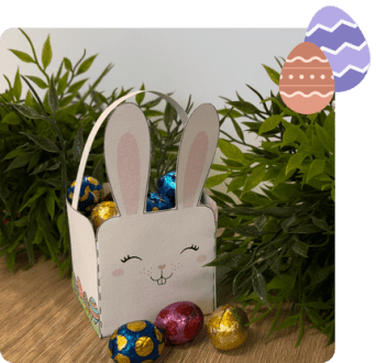 panier de chocolat de pâques bébé